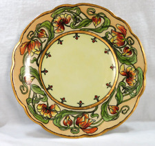 Antique MZ Austria Porcelain Plate Hand Painted Orange Lilies Gold Edge 8 3/8