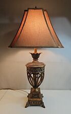FREDERICK COOPER Chicago Vintage Gold And Bronze Laquer Wood Urn Lamp picture