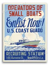 1940s U.S. Coast Guard WWII Historic Recruiting War Poster - 24x32 picture