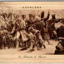 1909 Russia Napoleon War Invasion Art Retreat Battle Art Postcard Depose RU A171 picture