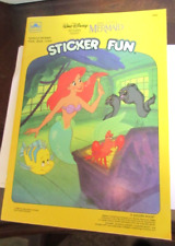 Golden Disney The Little Mermaid Sticker Fun Book 1989 Vintage BRAND NEW w TAGS picture