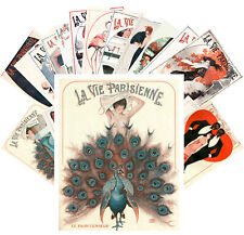 Postcard Pack (24 pcs) La Vie Parisien Vintage Pinup by Georges Leonnec CC1051 picture