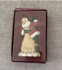 Vintage RUSS Christmas Ornament Porcelain Santa 5569 St Nick With Brown Sack picture