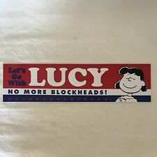 “Let’s Go With Lucy” Political Bumper Sticker Peanuts Trump Biden Election picture