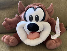 Play By Play 90s Looney Tunes Tazmanian Baby Taz Plush Toy One Tooth Blanket 9” picture