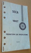 1967 SCCA Production Car Specifications - Sports Car Club of America Booklet picture