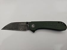 Civivi Elementum Folding Knife Green Micarta Handle Nitro-V C18062AF Knife Only picture