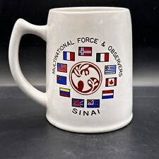 Vintage Multinational Force & Observers Sinai Military Beer Stein XL Coffee Mug picture