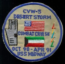 USS Midway USN CVW-5 Desert Storm CV-41 Combat Cruise Patch AA picture