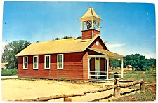 Kansas KS Little Red Schoolhouse Prairies Postcard Old Vintage Card View Post PC picture