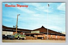 Rawlins Wy-Wyoming Jeffrey Community Center Classic Car Vintage Postcard picture