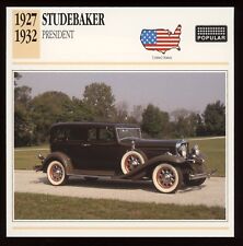 1927 - 1932 Studebaker President  Classic Cars Card picture