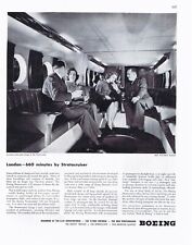1945 BOEING STRATOCRUISER PASSENGER JET AD Luxury Jets, Seattle, B-29, Aircraft picture