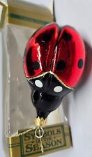 Vintage  Kurt Adler Lucky Ladybug Ornament -Blown Glass All Season Ornament NIB picture