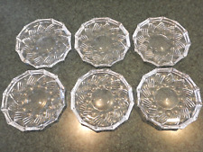 Vintage Glass Coaster Coasters Set Of 6     12 Sided picture