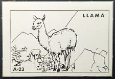 Llama 1950 DCA Food Animal Coloring Card #23 (NM) picture