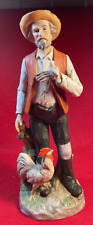 Homco Figurines Old Man with Rooster No 1434 picture