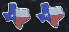 Jewelry State of Texas Shaped Silicon Covered Silvertone Pierced Earrings New  picture