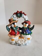Vintage Enesco Figurine Penguins Winter Christmas  picture