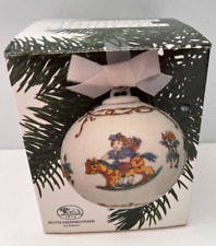 Vtg Hutchenreuther 1986 Porcelain Christmas Ball Ornament w/ Box HTF Collectable picture