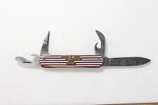 1976 IHER Inox Spain Red White and Blue Eagle Bicentennial 4 Blade Campers Knife picture