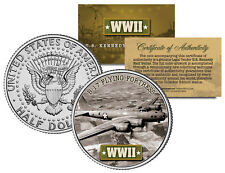 World War II B-17 FLYING FORTRESS JFK  Kennedy Half Dollar U.S. Coin (B/W) picture