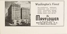 1948 Print Ad The Mayflower A Hilton Hotel Single & Double Rooms Washington DC picture
