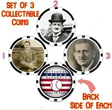 Barney Dreyfuss - BASEBALL HALL OF FAMER - (3) THREE COMMEMORATIVE POKER CHIPS picture