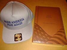 NEW Donald Trump GOD BLESS THE USA Bible w/ MAKE AMERICA PRAY AGAIN Hat & EXTRAS picture