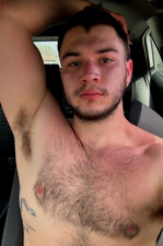 Male Beefcake Shirtless Hairy Chest Arm Pit Bearded Car Hunk PHOTO 4X6 H712 picture