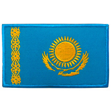 Kazakhstan National Country Flag Iron on Patch Embroidered Sew On International picture