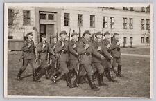 RPPC Post-WWI Reichswehr Marching CLose Formation Soldiers Marching Postcard picture