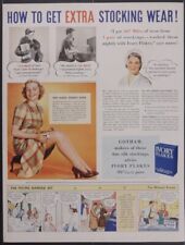 Vintage Magazine Ad 1939 Ivory Flakes Extra Silk Stocking Wear picture
