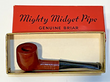 Vintage Mighty Midget Briar Pipe. Made in Italy with Original Box picture