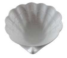 Vintage Kaiser Romantica Seashell Dish Bowl Rare White Ribbed Elegant Decorative picture