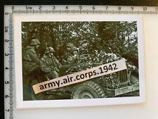 WW2 REPRO Photo Foto Wehrmacht Westfront Beut Captured Willys MB Jeep Tarn Camo picture