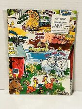Rare Vintage Gift Wrapping Paper Farm Animals Old Mac Donald  2.5’ x 1.1’ New picture