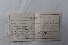  1899 Receipt Sts. Peter and Paul's Church Sandusky, OH Antique picture