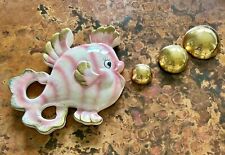 Vintage bradley exclusives japan Pink Wall Pocket Fish And Bubbles Rare picture