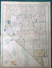 Huge Vintage Nevada Commercial & Business Map, Railroads, Color, Detailed picture