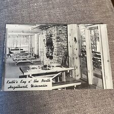 Hazelhurst WI Interior View Keith’s Key O’ The North Printed Postcard Wisconsin picture