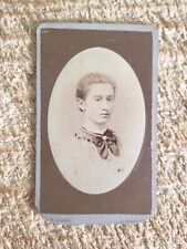YOUNG LADY,TROY,NY.VTG 1800'S MINIATURE POCKET SIZE PHOTO*CP14 picture