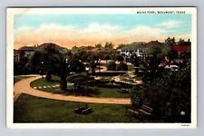 Beaumont TX-Texas, Aerial Weiss Park, Antique, Vintage Souvenir Postcard picture