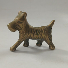 Vintage brass Scottie Dog, Small Solid Brass Dog Figurine Miniature picture