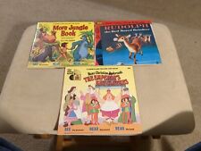 Lot Of 3 Disney Land  Read Along Books And Records - Rudolph, More Jungle Book picture