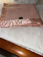 NEW Fieldcrest Blanket Touch Of Class Satin Trim Waffle Weave Pink King 90x102 picture