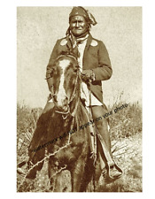 Geronimo Riding Horse PHOTO,Apache Indian 1886 Chief Native American picture