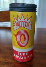 Vintage Better Brand Tube Repair Kit Cardboard Advertising Tin w/patches picture