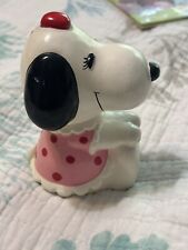 Vintage 1966 Peanuts Belle, Snoopy’s Sister Coin Bank  w/ Stopper, Paper Mache picture