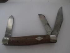 Vintage Imperial 3 Blade Knife 1956-1988 Faux Wood Handles picture